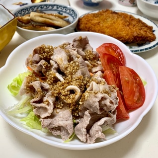 豚しゃぶサラダ❤️姜葱醤（ジャンツォンジャン）タレ